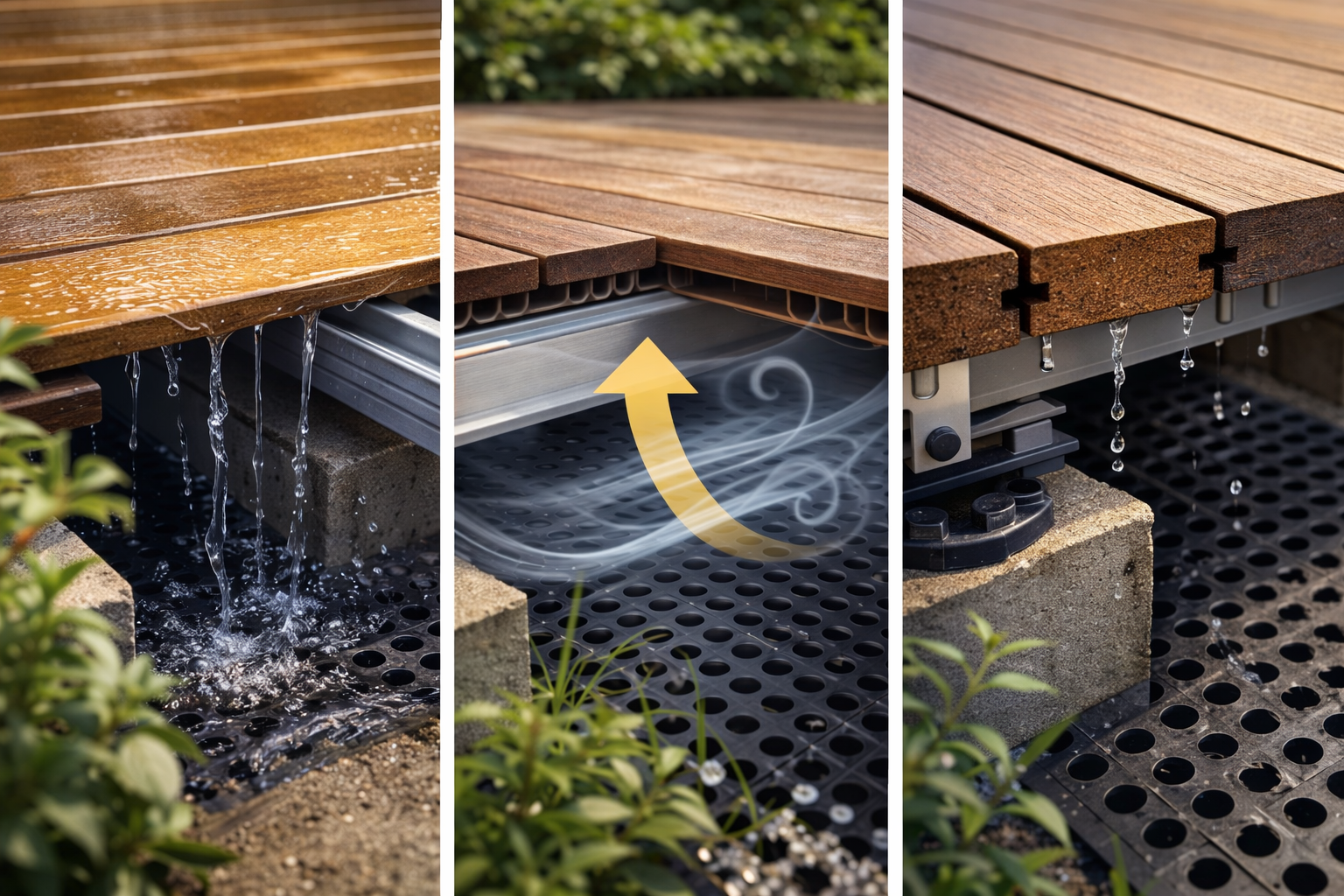 Deck altyapısında su tahliyesi