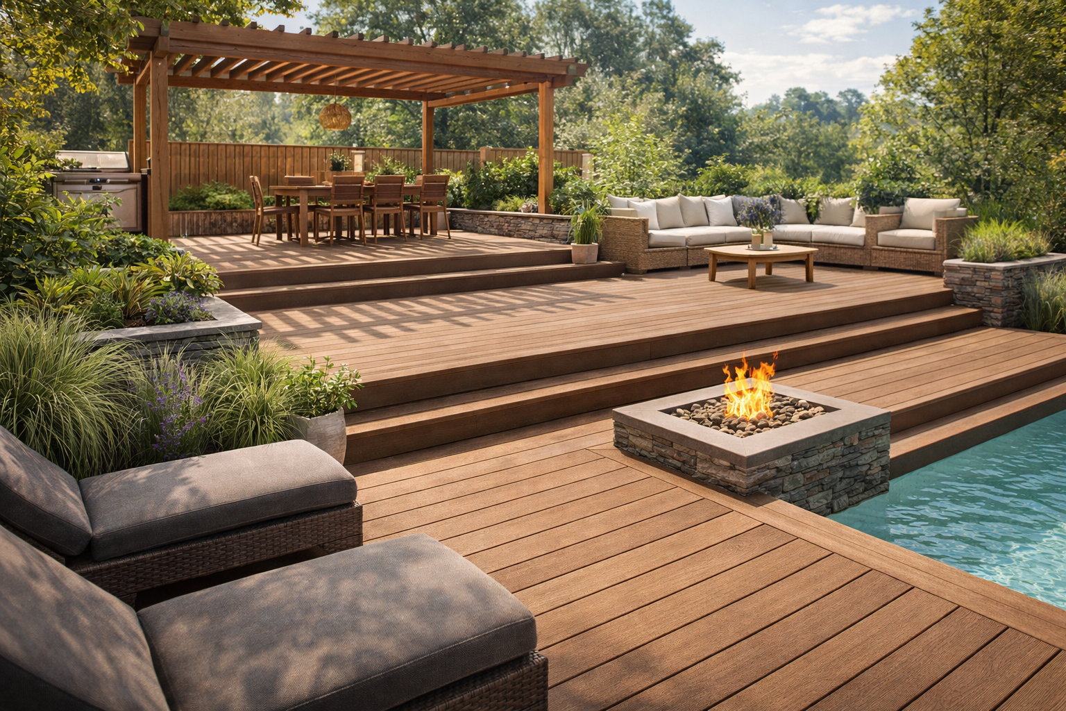 2026 dış mekan trendlerinde modern deck kullanımı