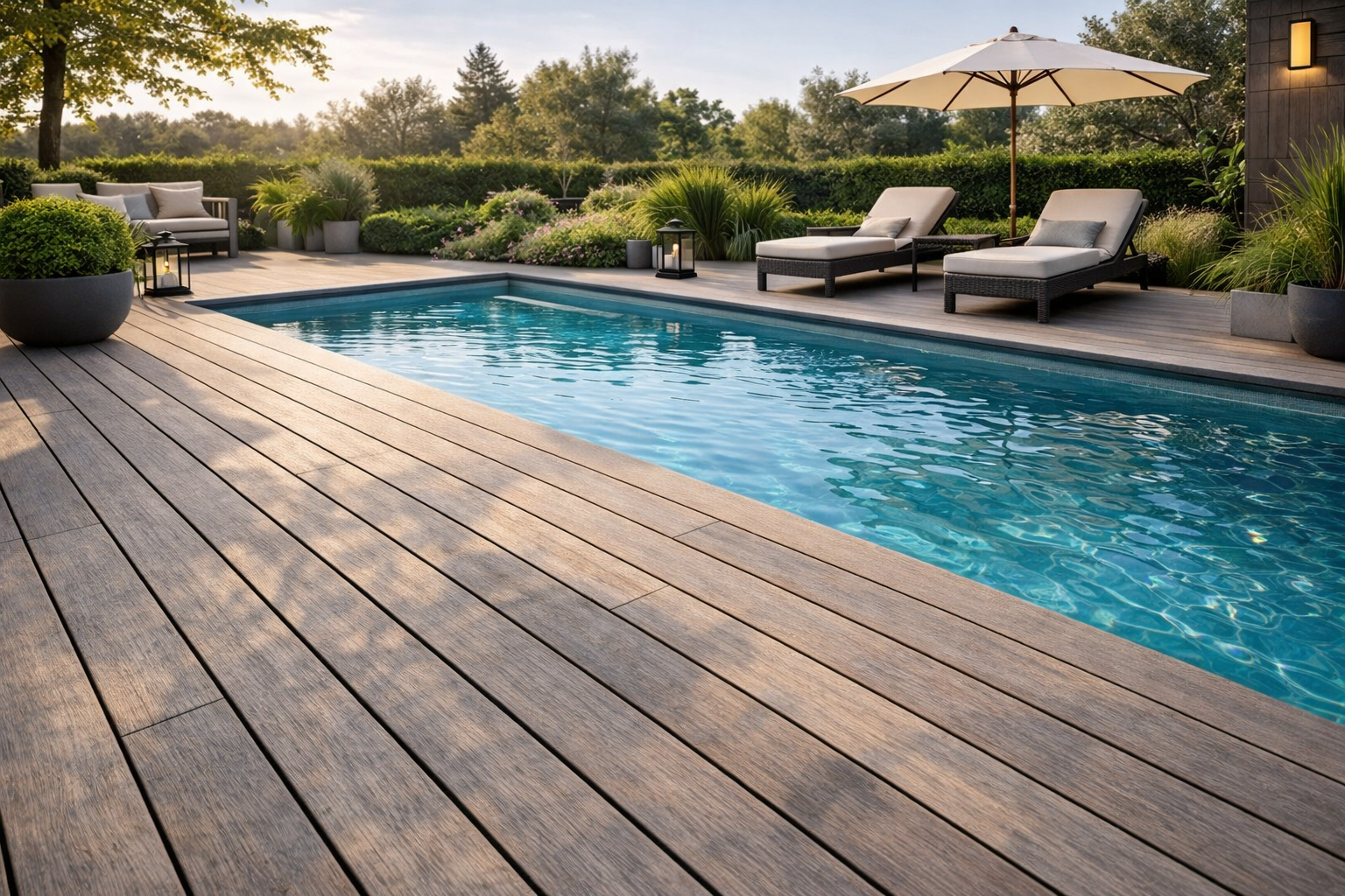 Havuz kenarı premium deck alanı